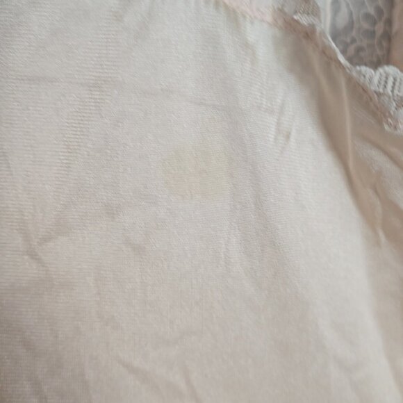 Vintage Montgomery Ward Blush Pink Lace Slip Dress Size 34 - Picture 7 of 9